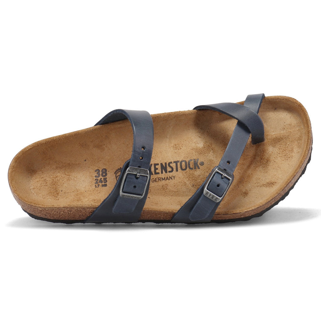 Birkenstock Mayari Oiled Leather Unisex Sandals#color_blue
