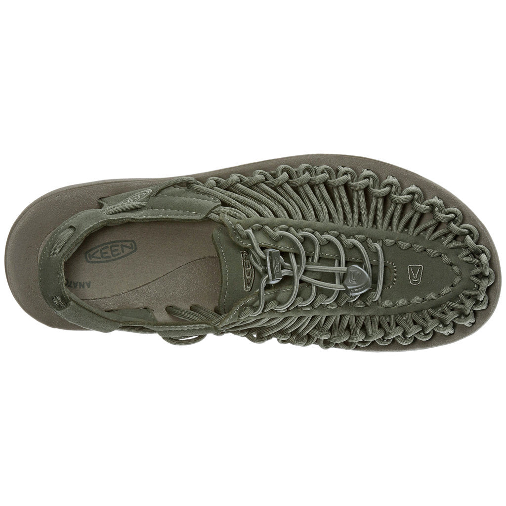 Keen UNEEK Synthetic Textile 2-Cord Monochrome Men's Sandals#color_dusty olive brindle