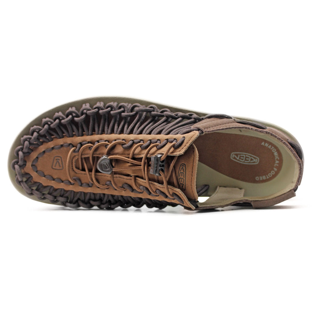 Keen UNEEK Synthetic Textile 2-Cord Monochrome Men's Sandals#color_coffee bean bison
