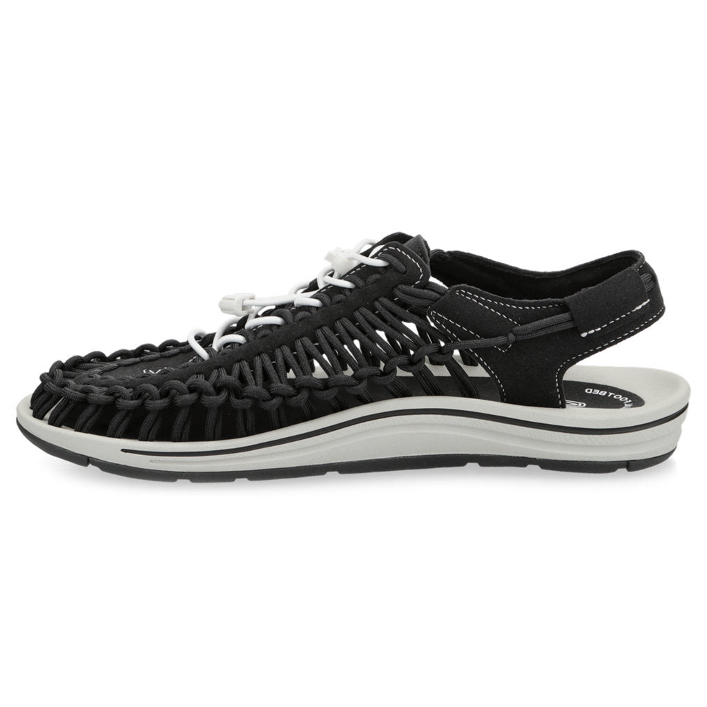 Keen UNEEK Synthetic Textile 2-Cord Monochrome Men's Sandals#color_black silver birch