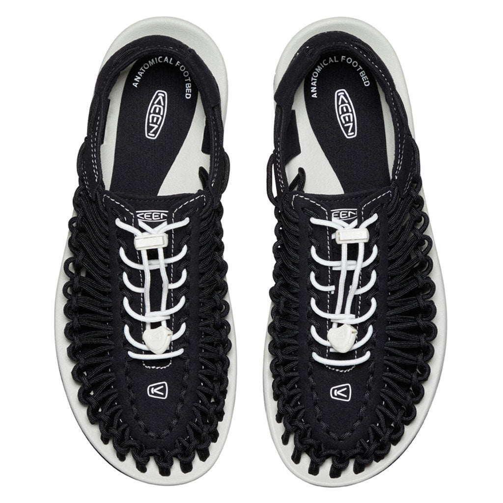 Keen UNEEK Synthetic Textile 2-Cord Monochrome Men's Sandals#color_black silver birch