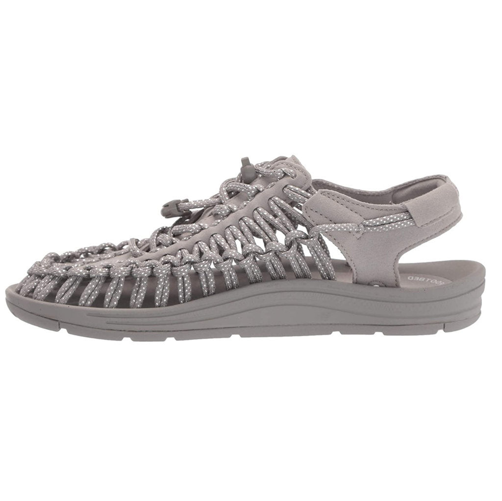Keen UNEEK Synthetic Textile 2-Cord Monochrome Women's Sandals#color_silver drizzle