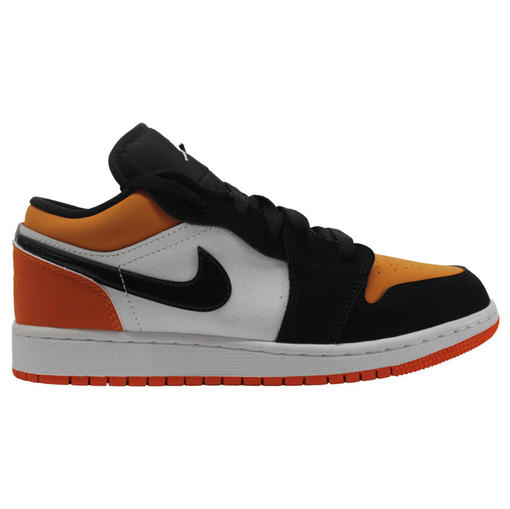 Jordan Youth Trainers Air Jordan 1 Low Casual Low-Top Lace-Up Leather Textile