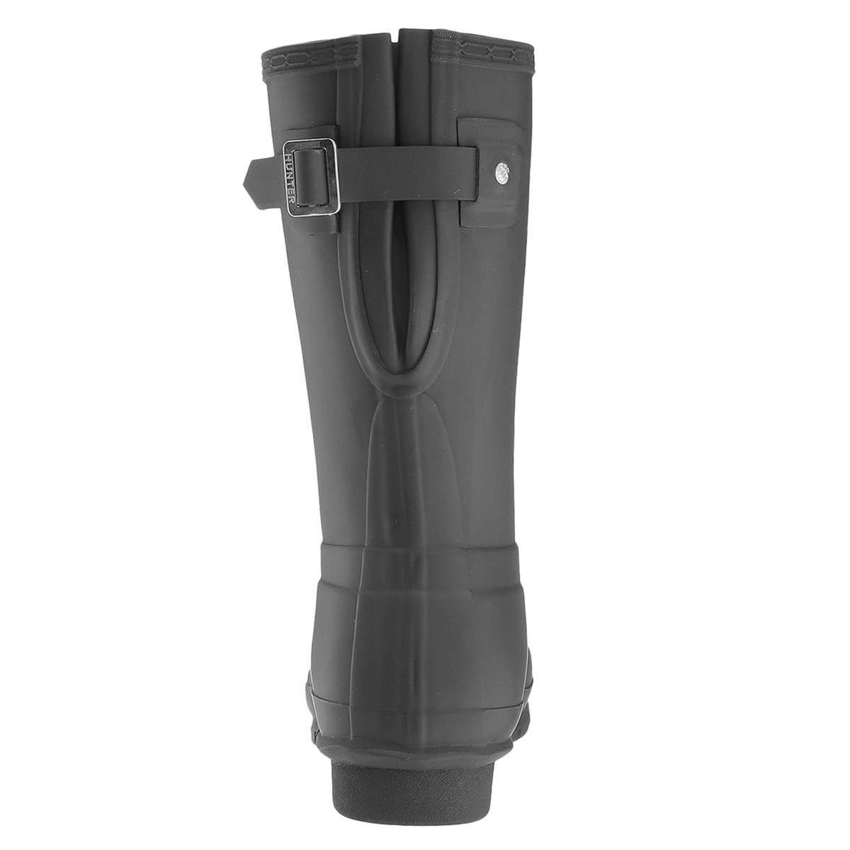 Hunter Original Back Adjustable Short Rubber Women's Short Wellington Boots#color_black