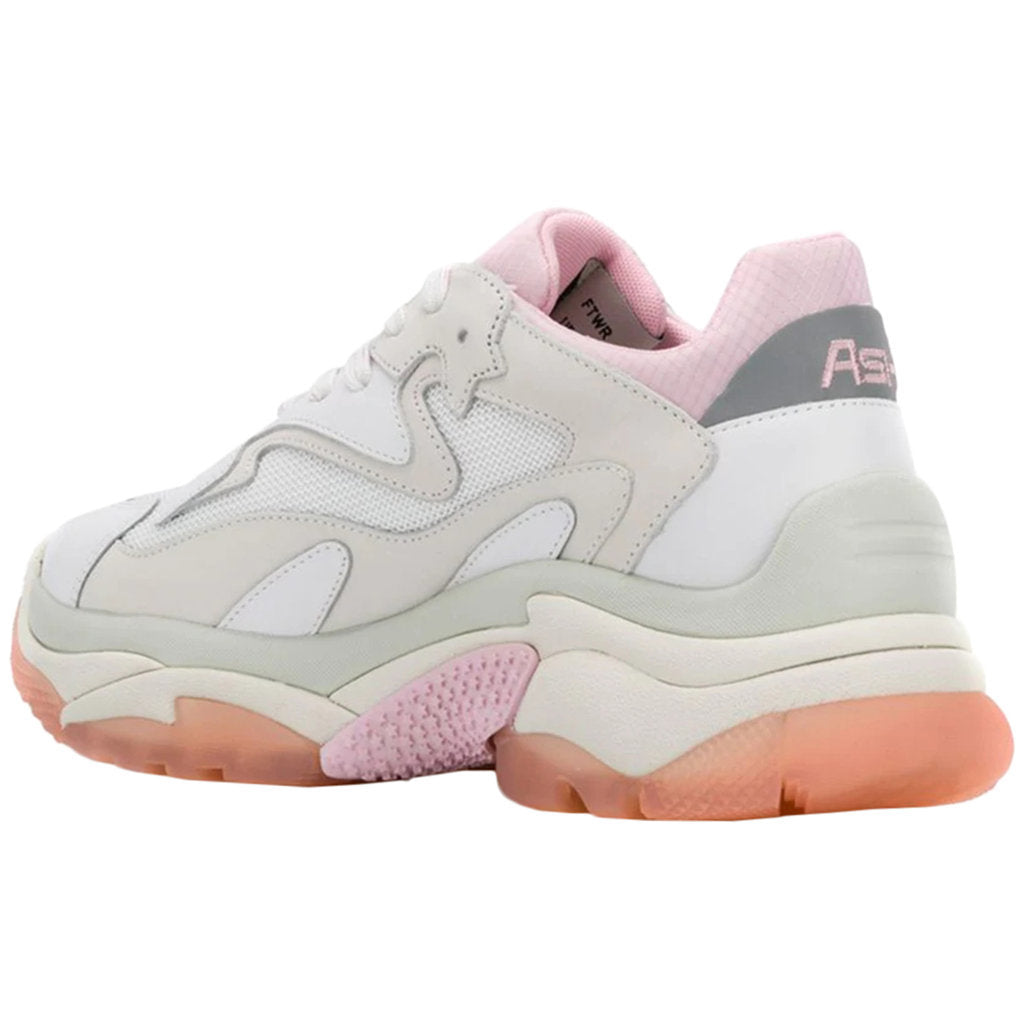 Ash Addict Leather Mesh Women's Low-Top Trainers#color_white chalk pink