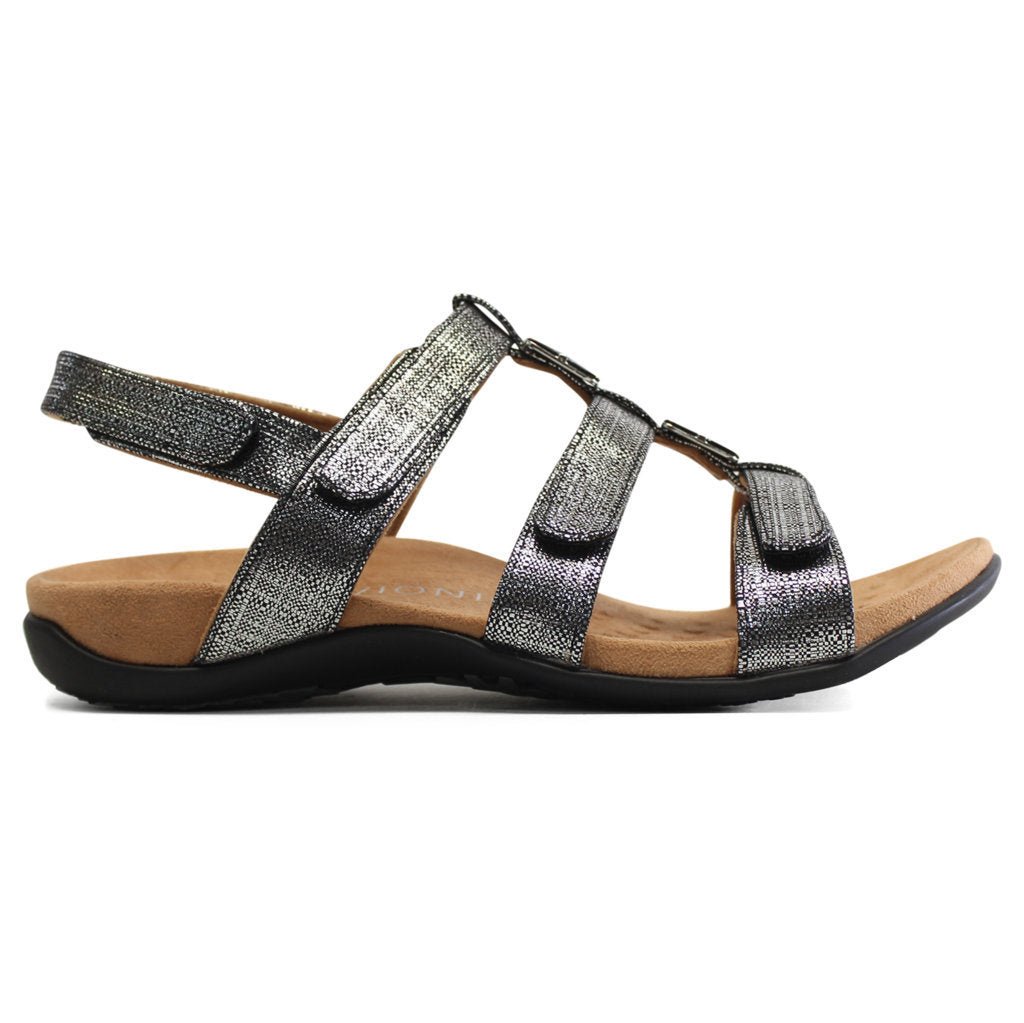 Vionic Rest Amber Synthetic Womens Sandals#color_black metallic