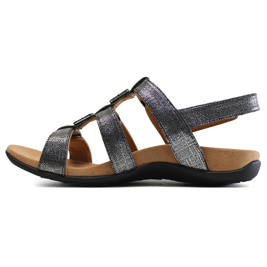 Vionic Rest Amber Synthetic Womens Sandals#color_black metallic