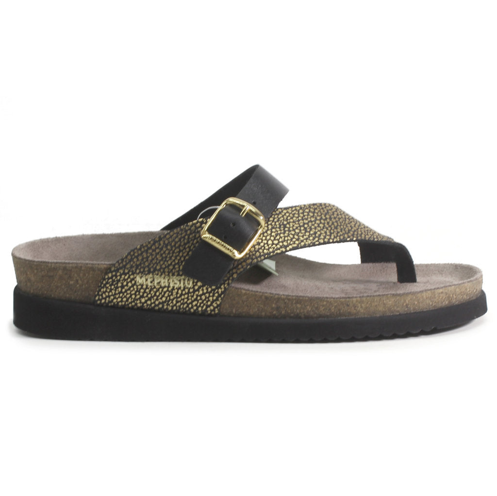 Mephisto Helen Mix Leather Womens Sandals#color_gold