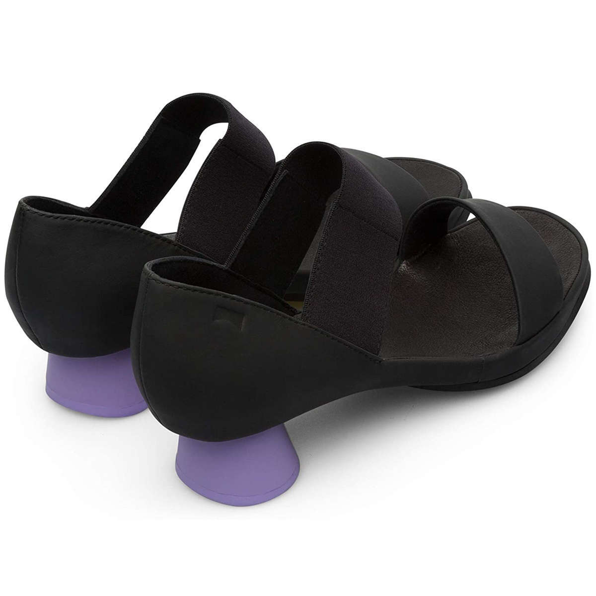 Camper Alright Full Grain Leather Women's Slip-On Sandals#color_black black