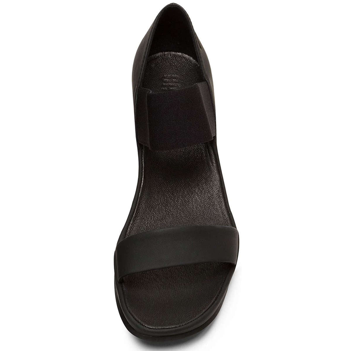 Camper Alright Full Grain Leather Women's Slip-On Sandals#color_black black