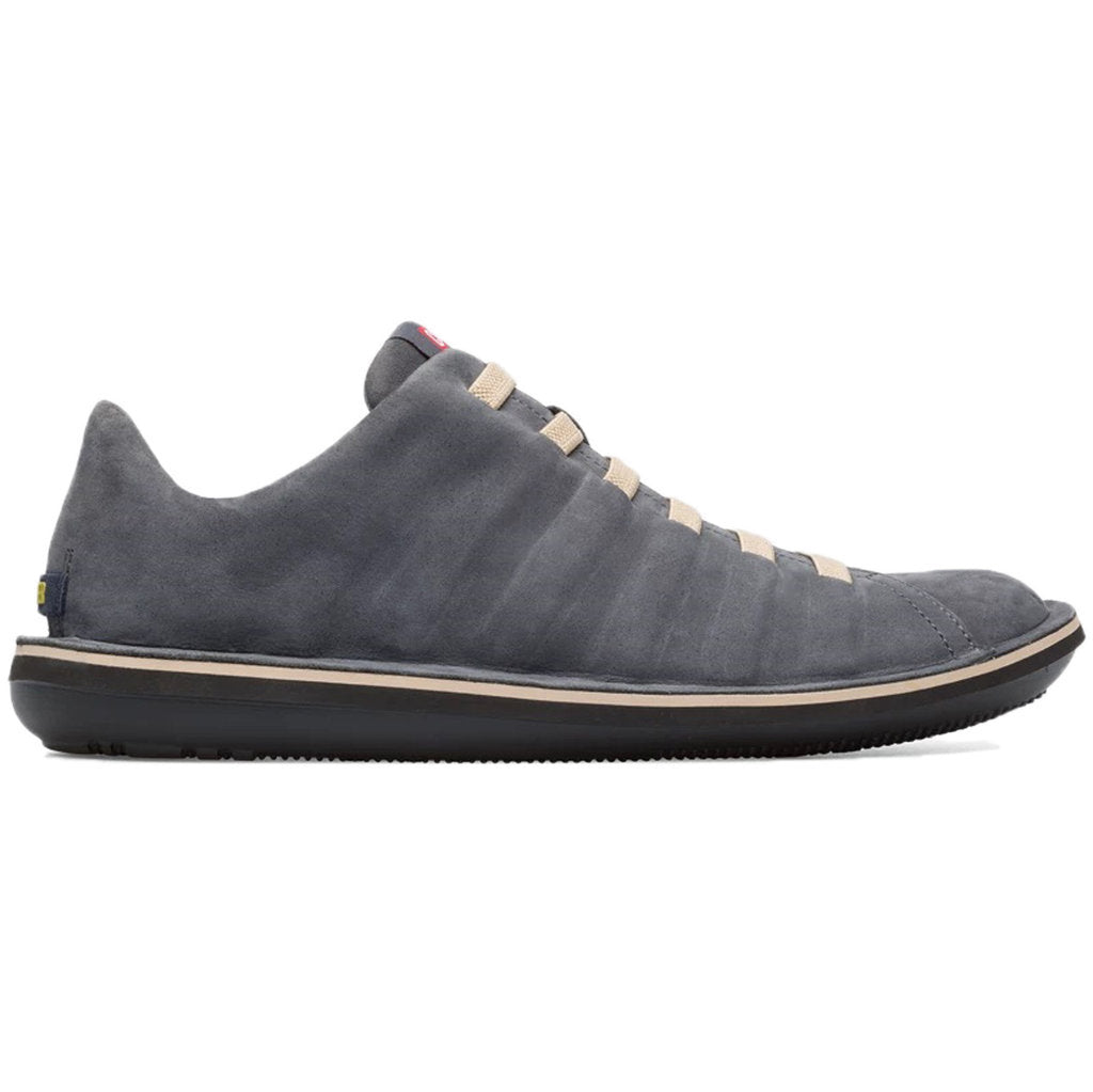 Camper Beetle Nubuck Leather Men's Slip-On Shoes#color_charcoal