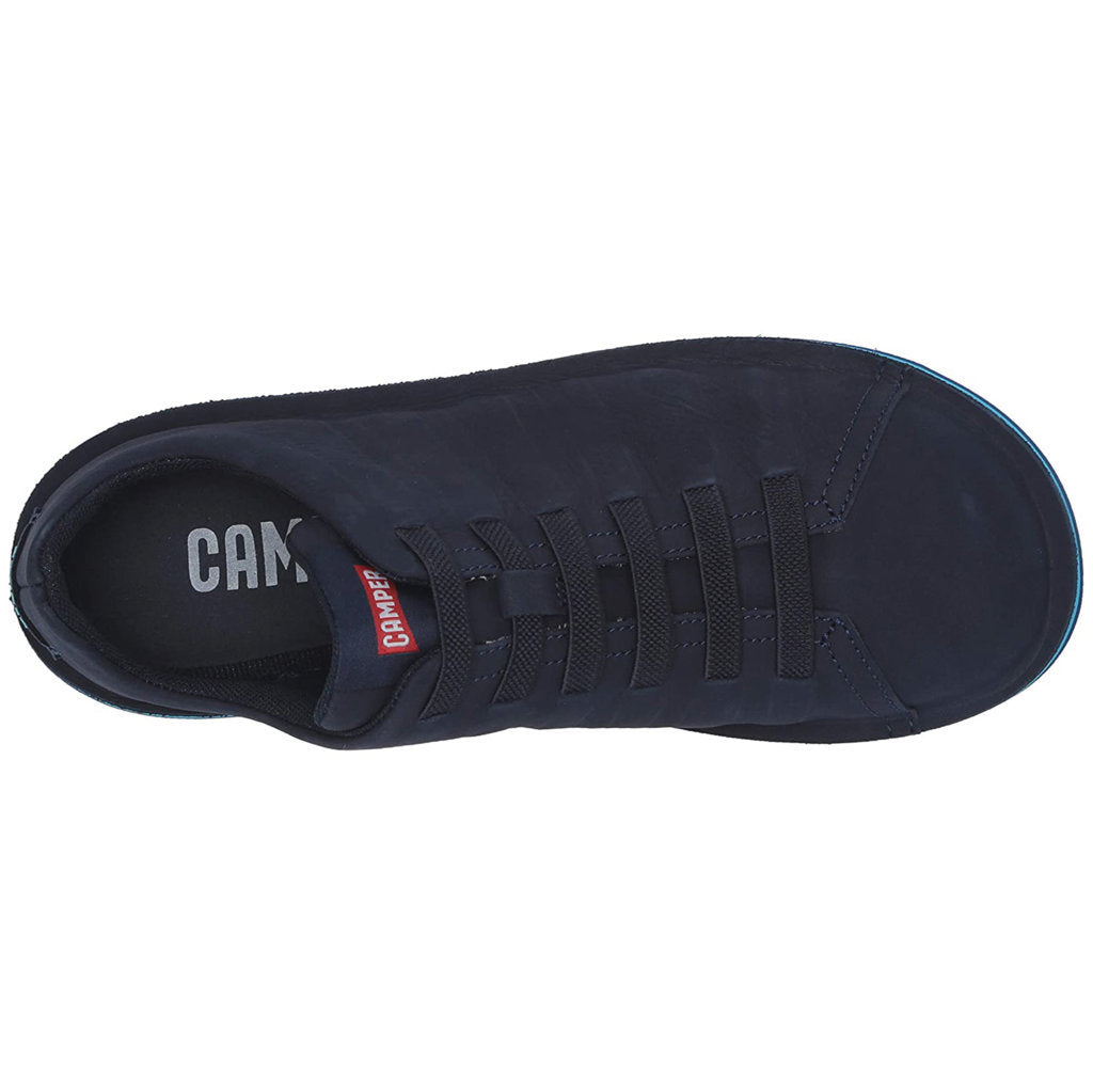 Camper Beetle Nubuck Leather Men's Slip-On Shoes#color_blue