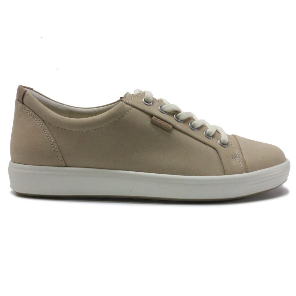 Ecco Soft 7 430003 Leather Womens Trainers#color_powder