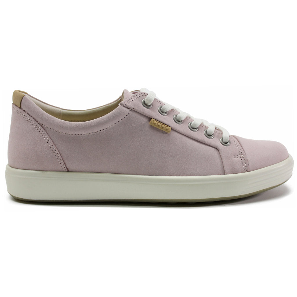 Ecco Soft 7 430003 Leather Womens Trainers#color_violet ice powder