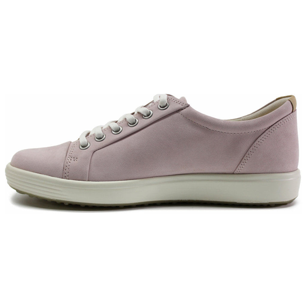 Ecco Soft 7 430003 Leather Womens Trainers#color_violet ice powder