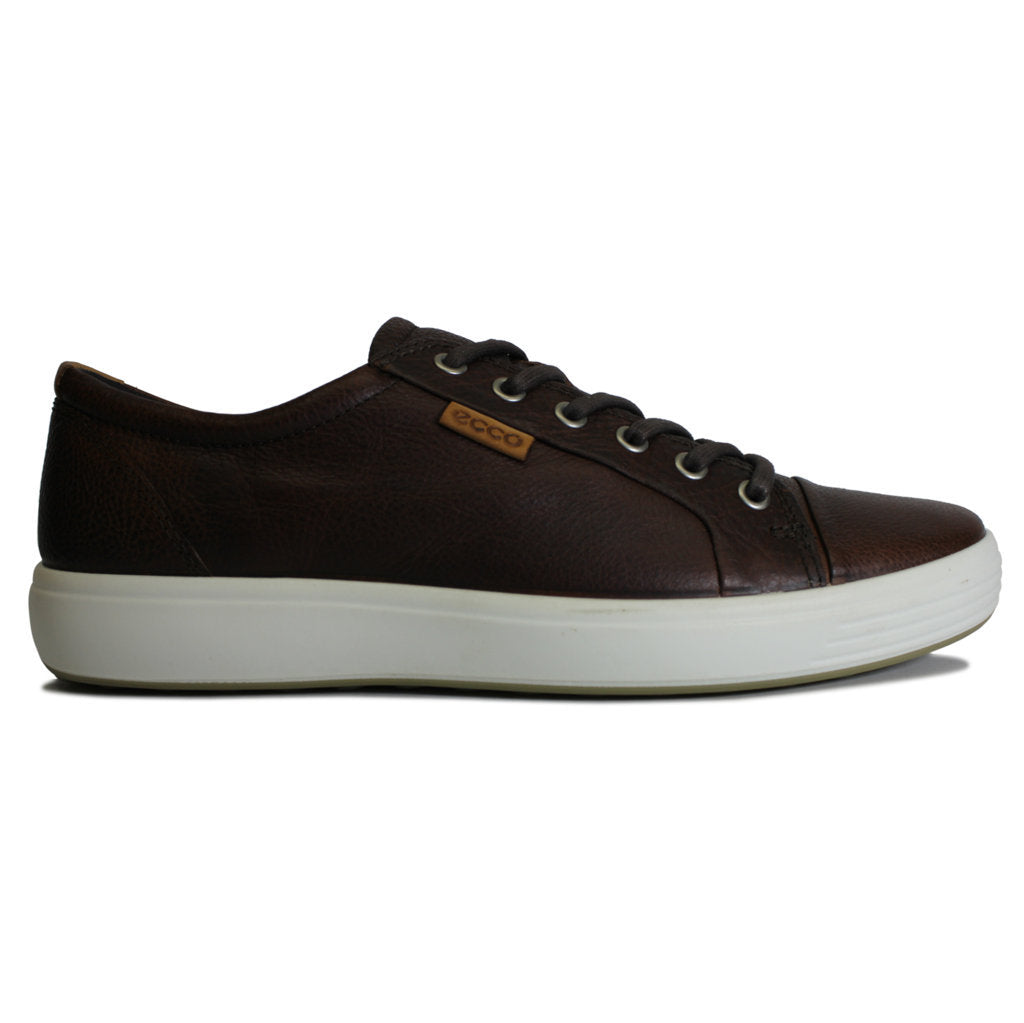 Ecco Soft 7 430004 Leather Mens Trainers#color_whisky