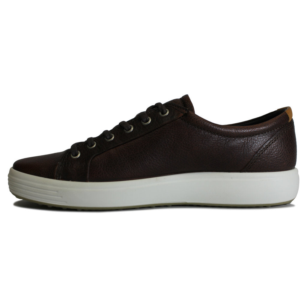 Ecco Soft 7 430004 Leather Mens Trainers#color_whisky