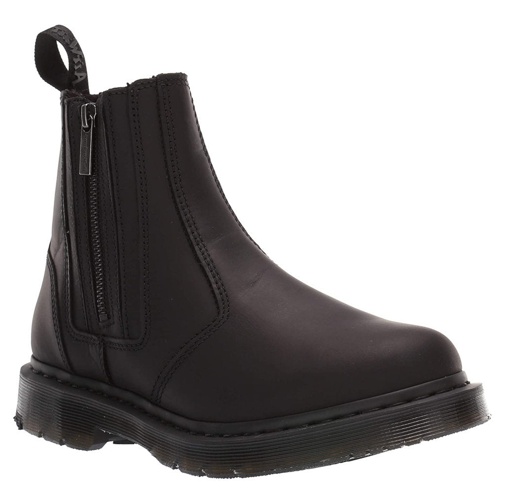 Dr. Martens 2976 Alyson Zip Snowplow Leather Womens Boots#color_black