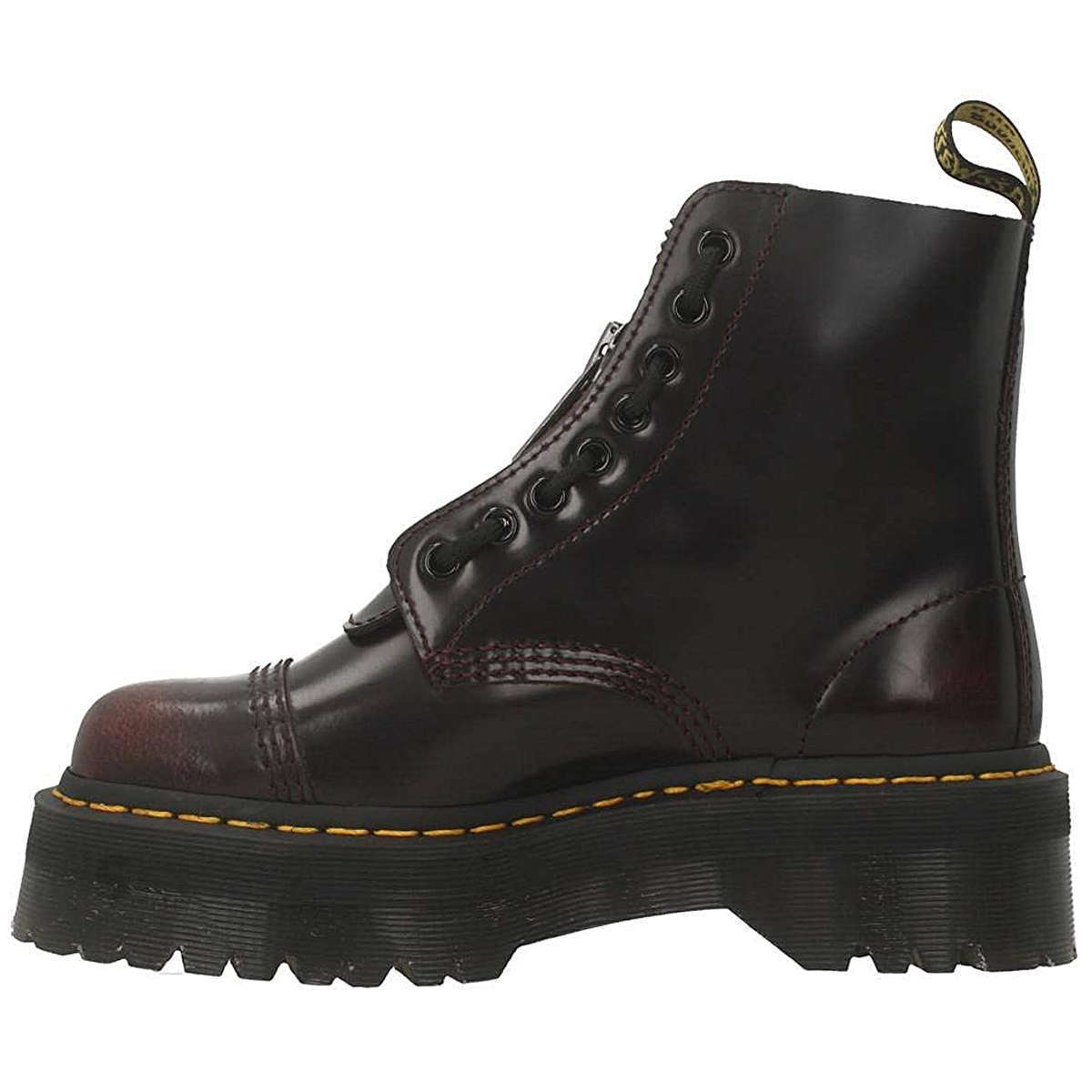 Dr. Martens Sinclair Arcadia Leather Womens Boots#color_cherry red