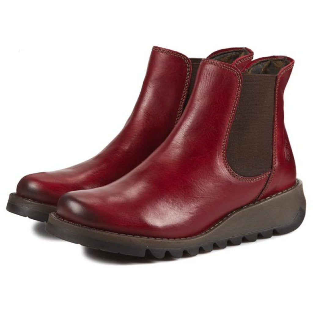 Fly London SALV Rug Leather Womens Boots#color_red