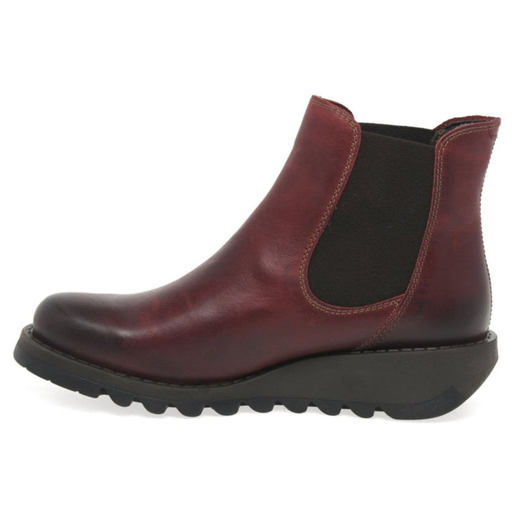 Fly London SALV Rug Leather Womens Boots#color_wine black