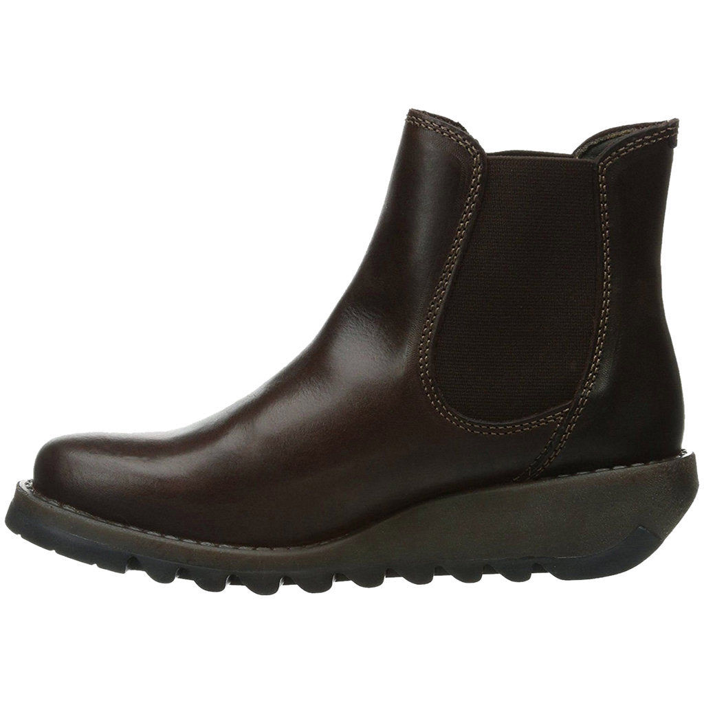 Fly London SALV Rug Leather Womens Boots#color_dark brown