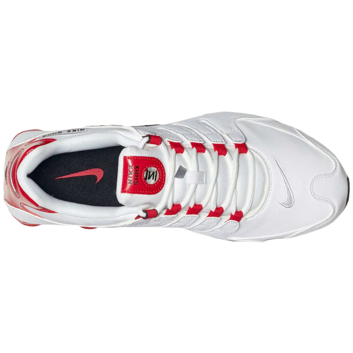 Nike Shox NZ Leather Men's Low-Top Trainers#color_white silver red