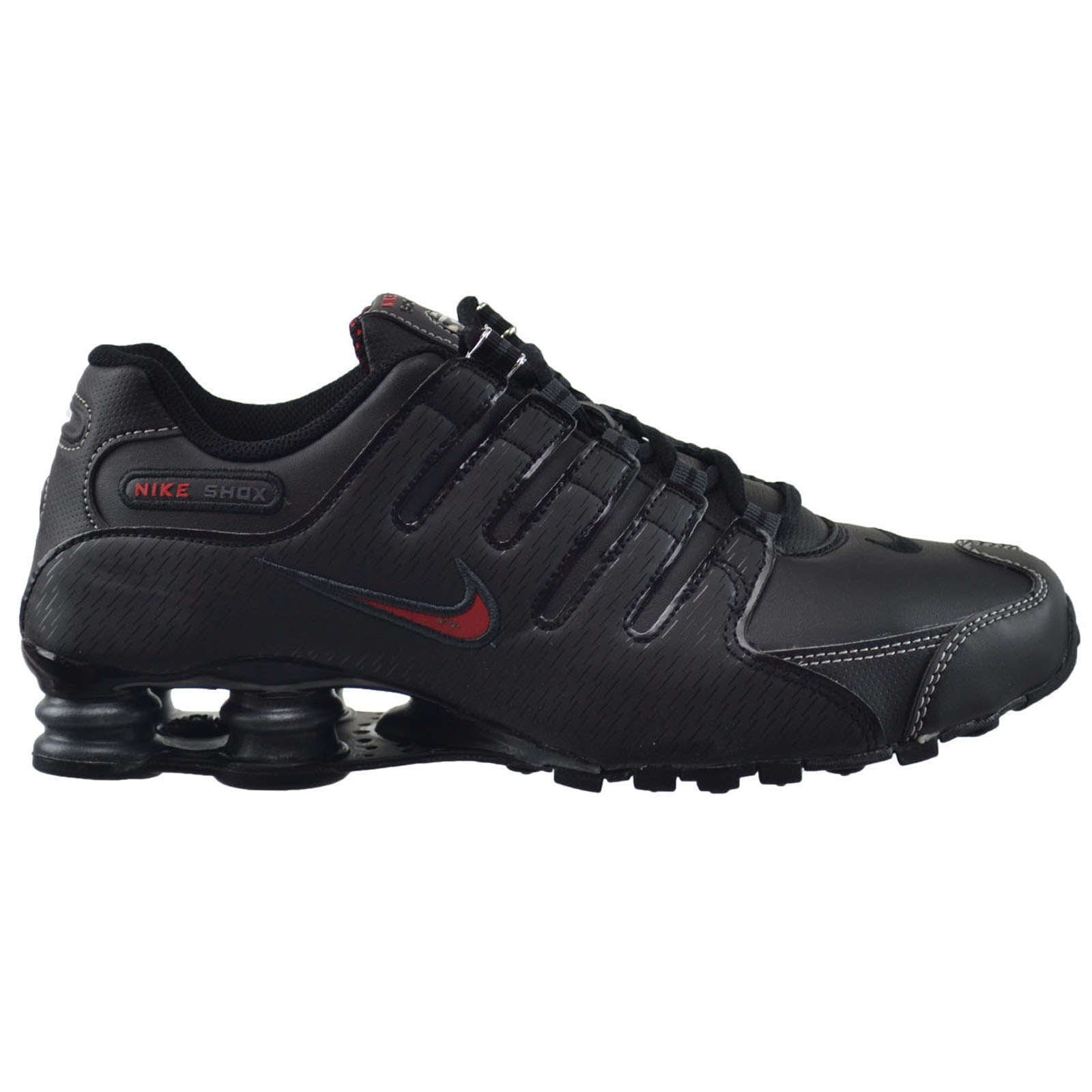 Nike Shox NZ Leather Men's Low-Top Trainers#color_black varsity red white