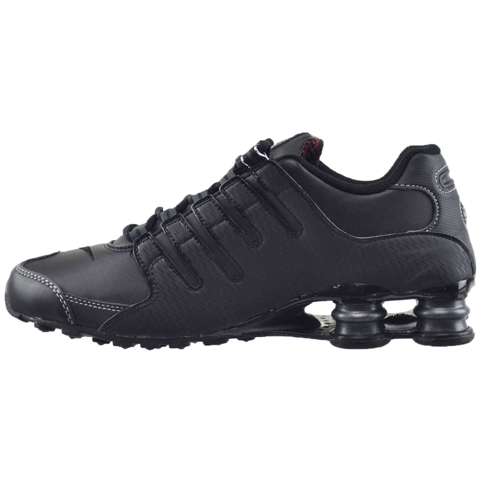 Nike Shox NZ Leather Men's Low-Top Trainers#color_black varsity red white