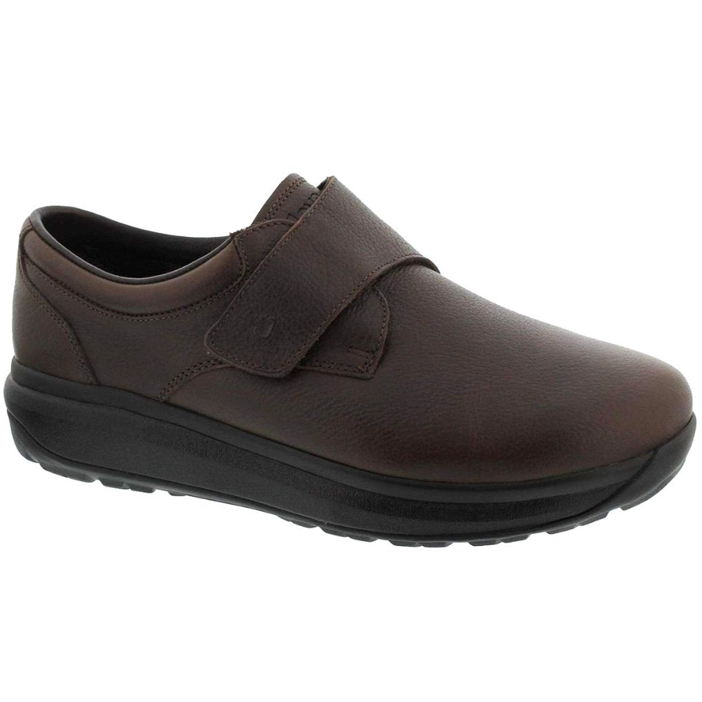 Joya Edward Full Grain Leather Men's Wide Slip-On Shoes#color_brown