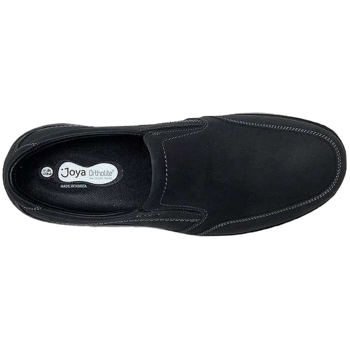 Joya Traveler II Nubuck Leather Men's Slip-On Shoes#color_black