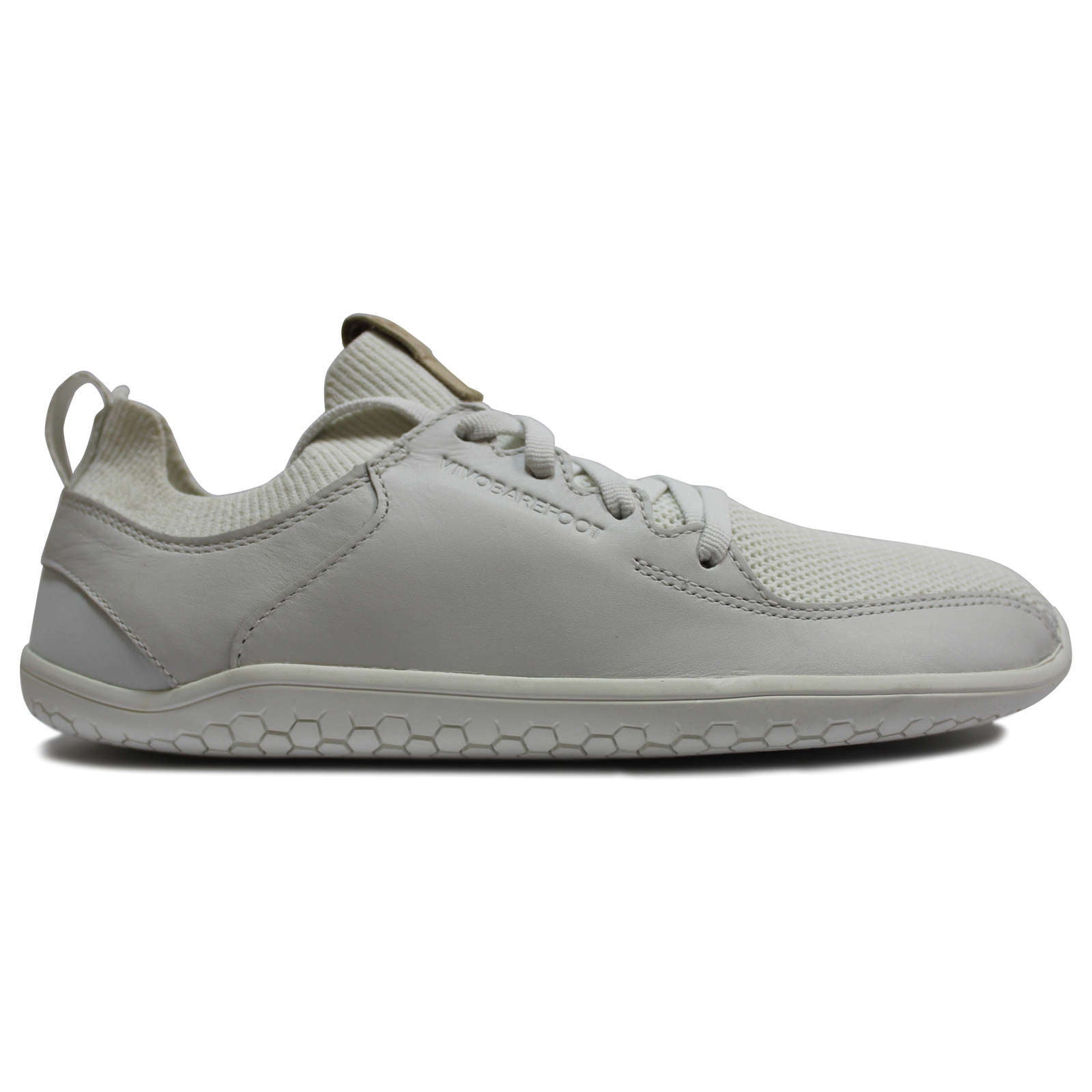 Vivobarefoot Primus Knit Leather Textile Womens Trainers#color_bright white