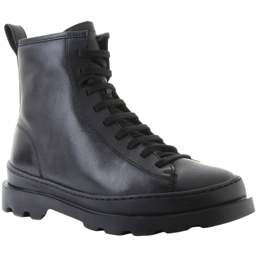 Camper Brutus Polished Leather Women's Ankle Boots#color_black