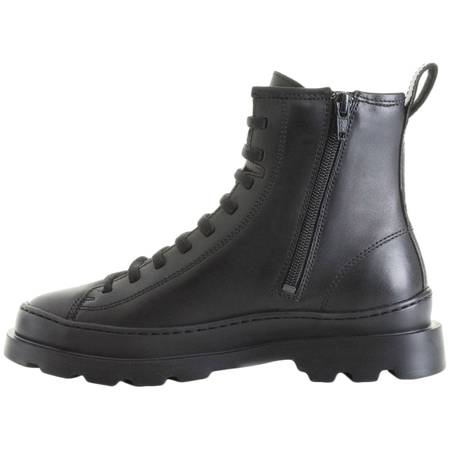Camper Brutus Polished Leather Women's Ankle Boots#color_black