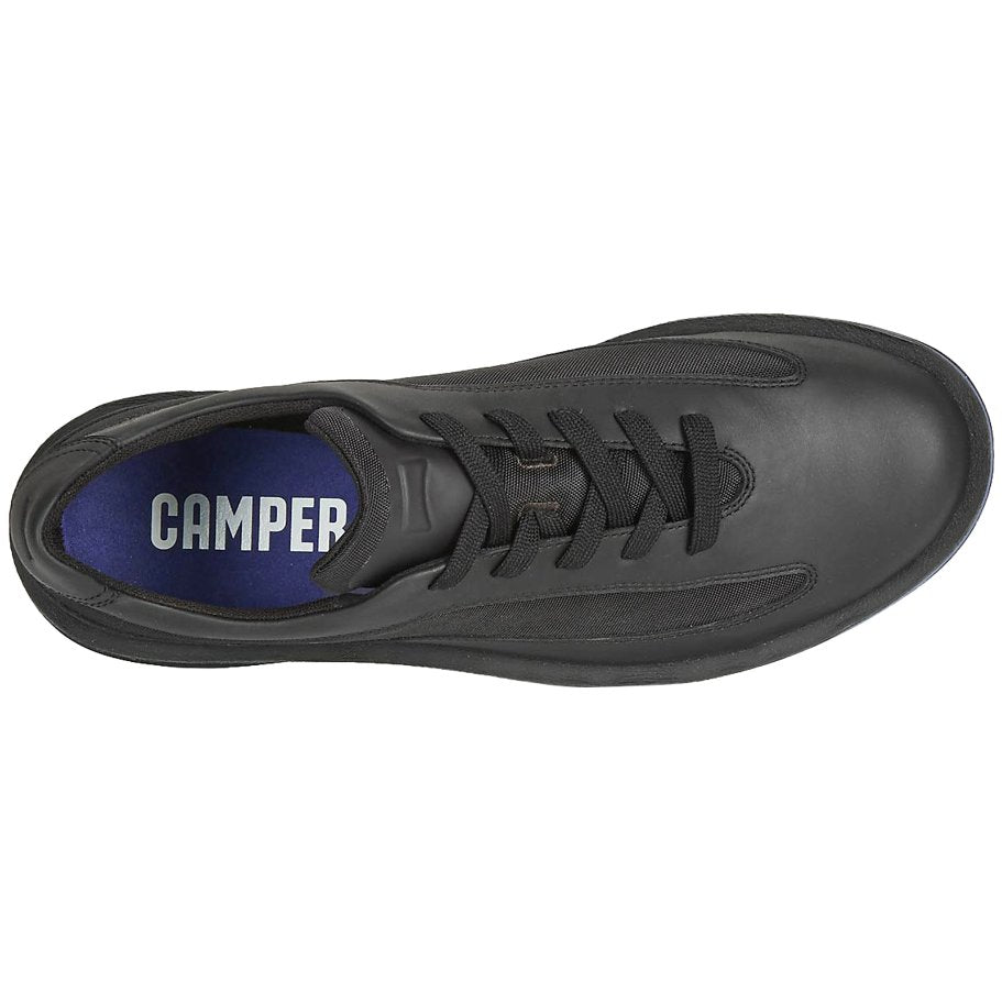 Camper Rolling Calfskin Leather & Textile Men's Low-Top Trainers#color_black