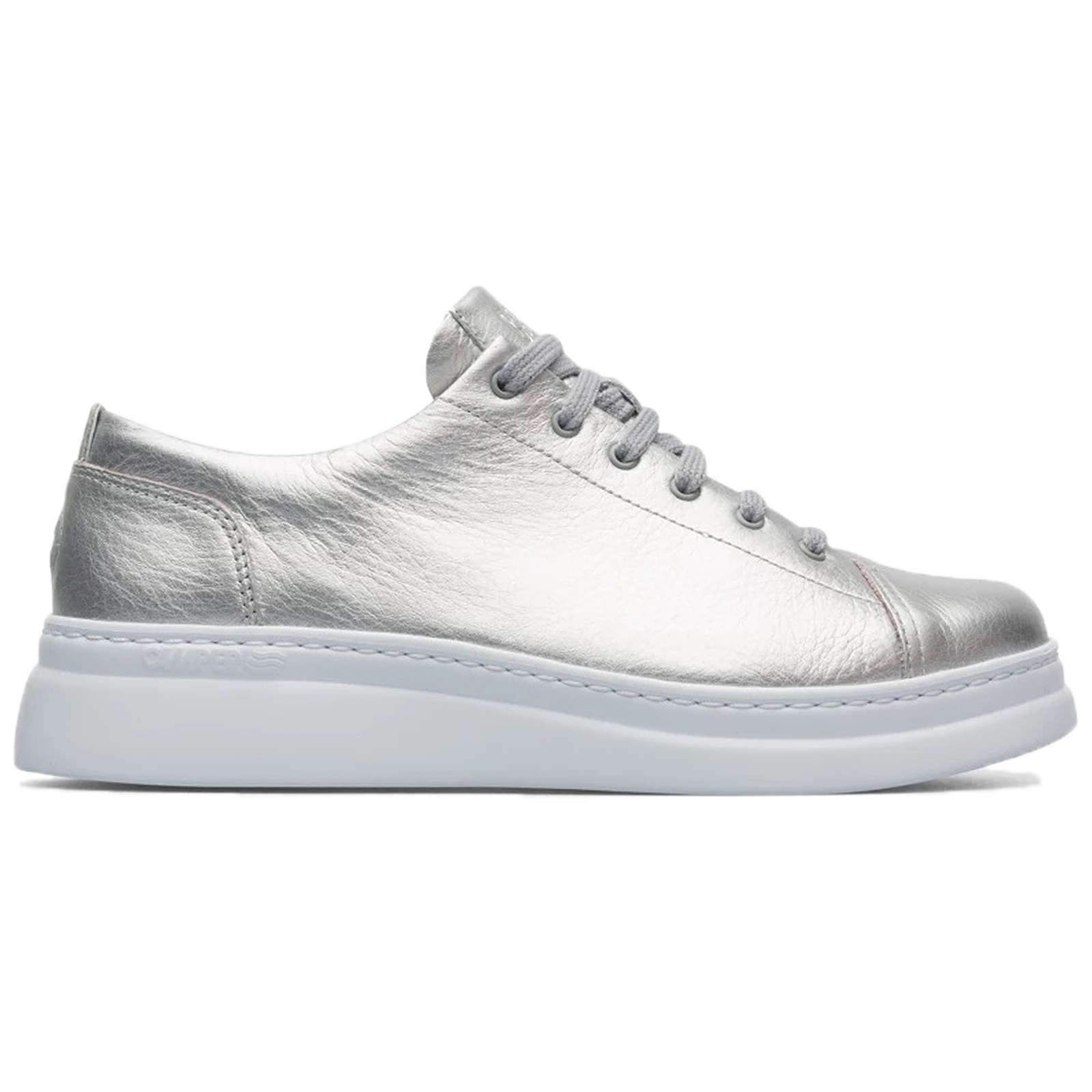 Camper Runner Up Calfskin Leather Women's Low-Top Trainers#color_grey