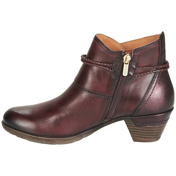 Pikolinos Rotterdam 902-8775 Leather Womens Boots#color_garnet
