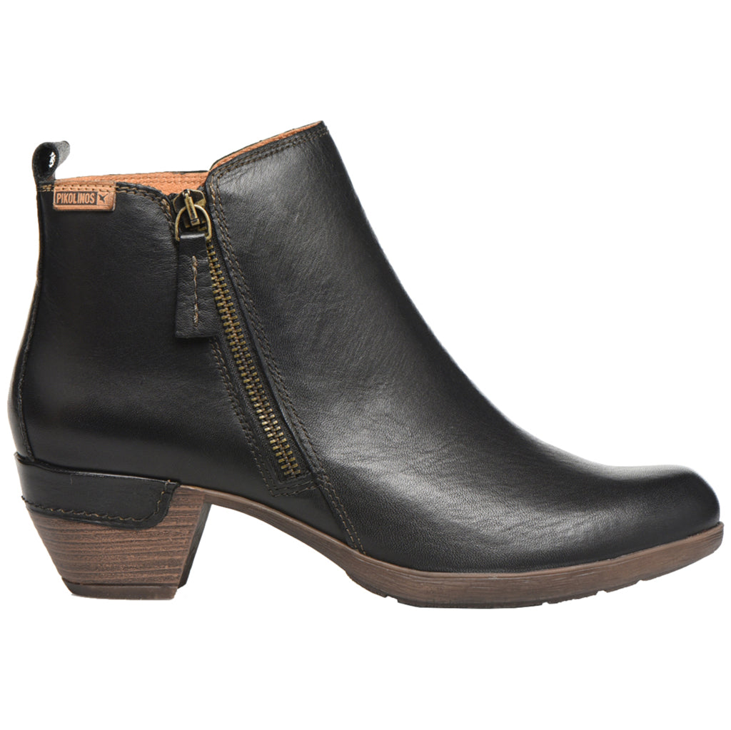 Pikolinos Rotterdam 902-8900 Leather Womens Boots#color_black