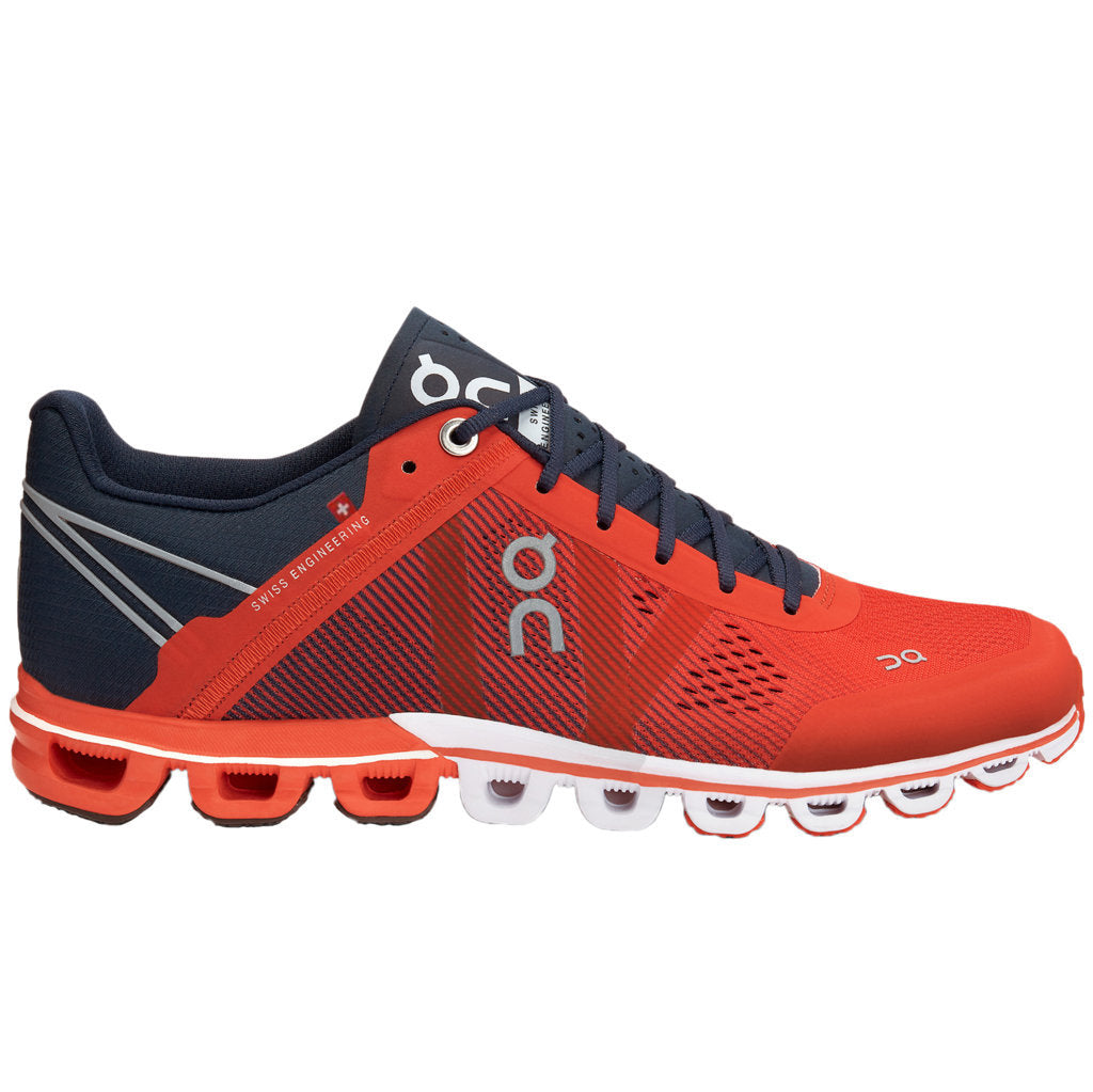 On Running Cloudflow Mesh Women's Low-Top Trainers#color_crimson midnight