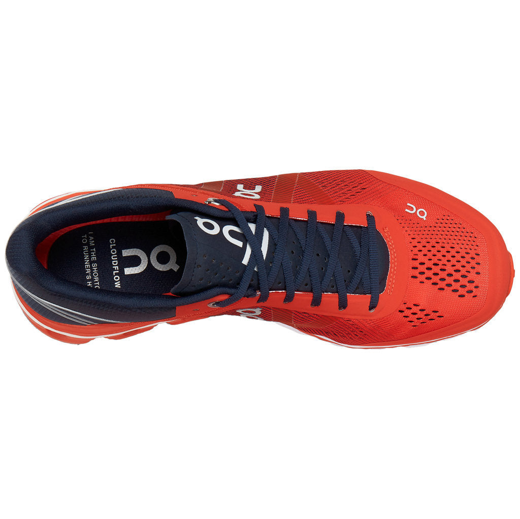 On Running Cloudflow Mesh Women's Low-Top Trainers#color_crimson midnight