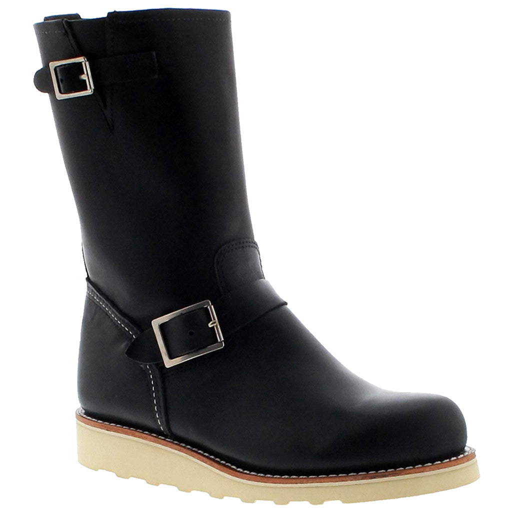 Red Wing Leather Engineer Women's Biker Boots#color_black boundary