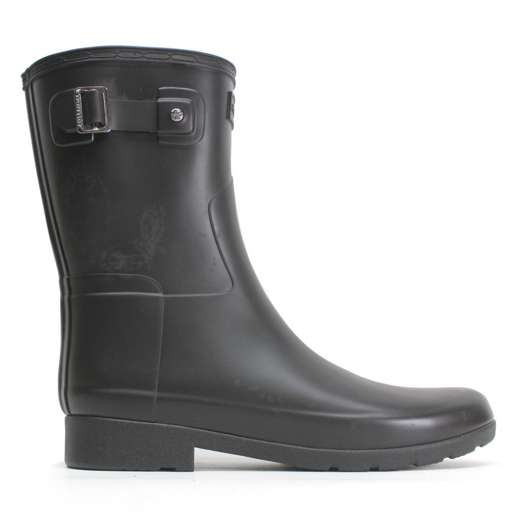 Hunter Womens Boots Refined Slim Fit Short Wellington Mid-calf Wellies Rubber - UK 7