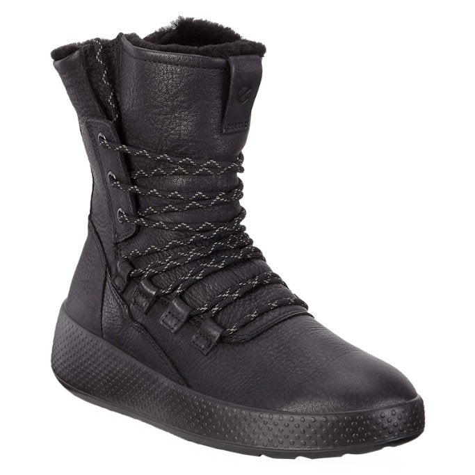 Ecco Ukiuk Leather Womens Boots#color_black