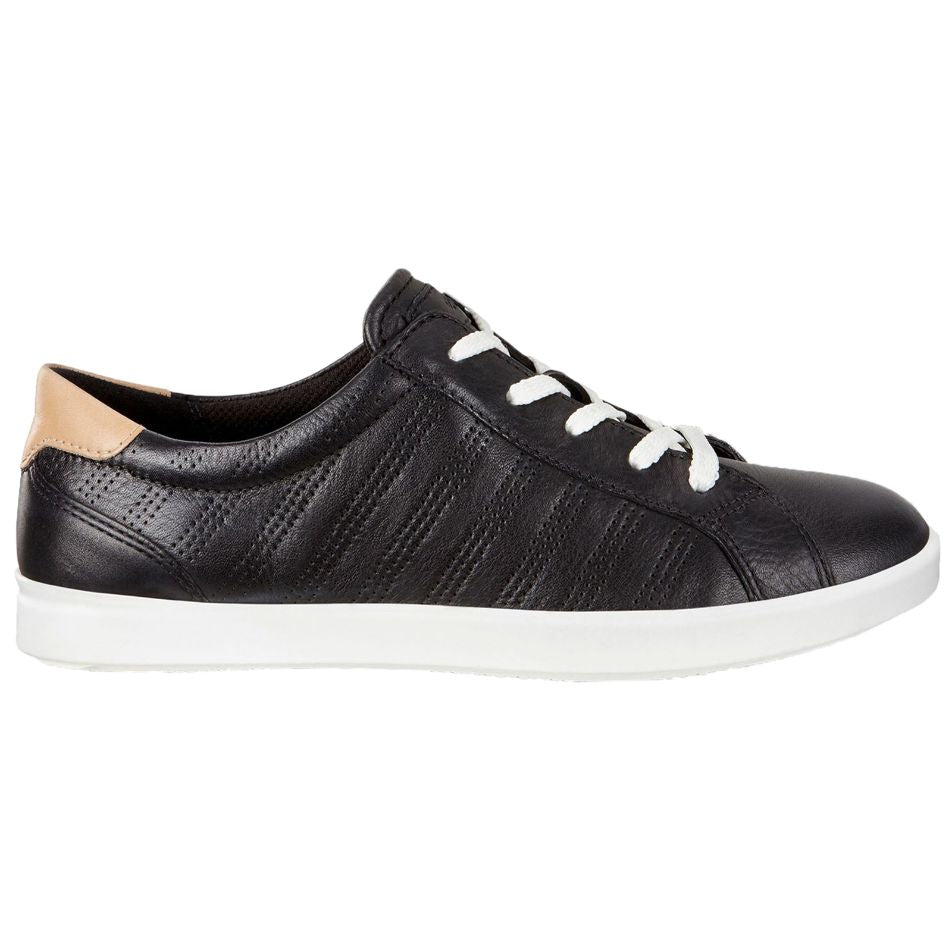 Ecco Leisure 205033 Leather Womens Trainers#color_black powder