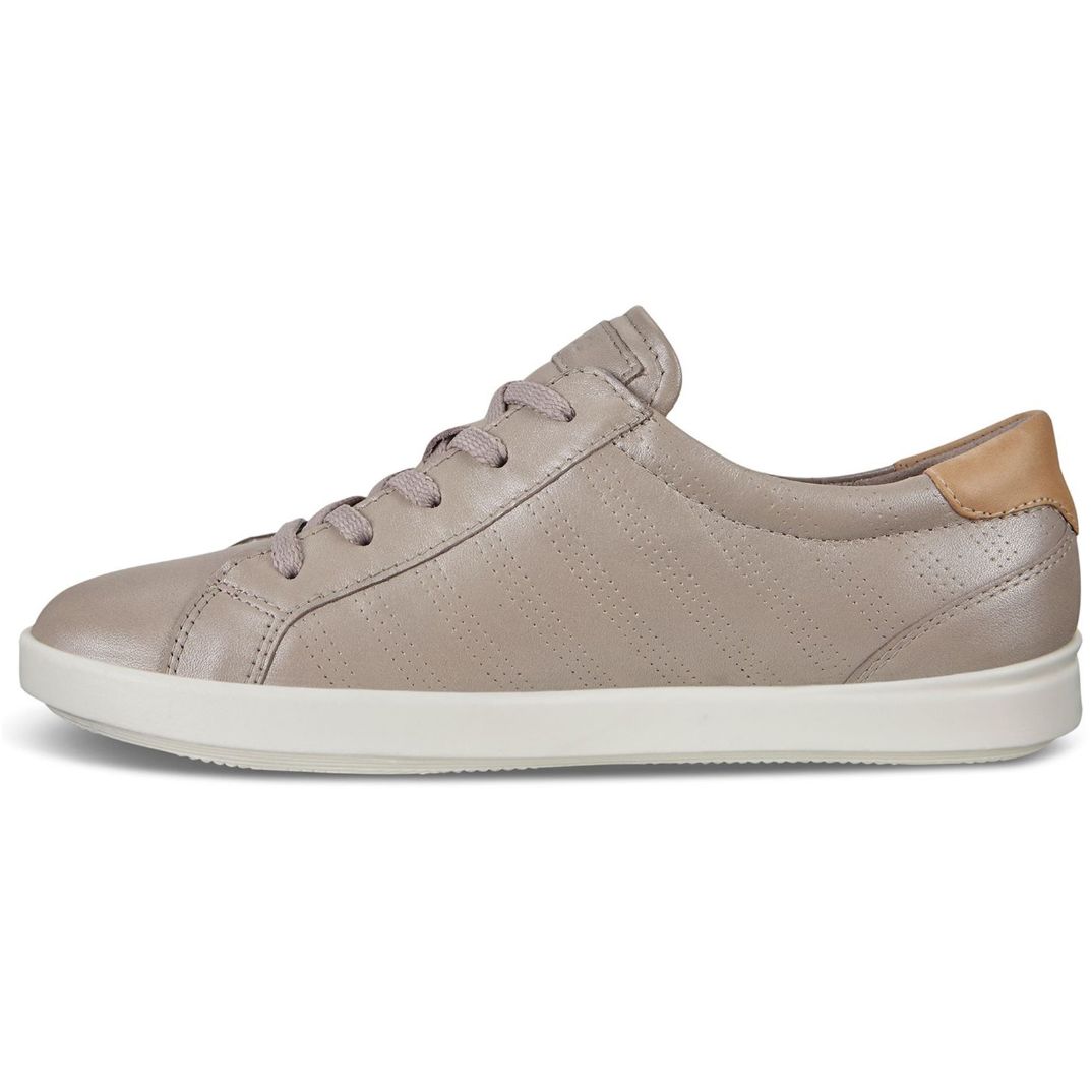 Ecco Leisure 205033 Leather Womens Trainers#color_grey rose metallic powder