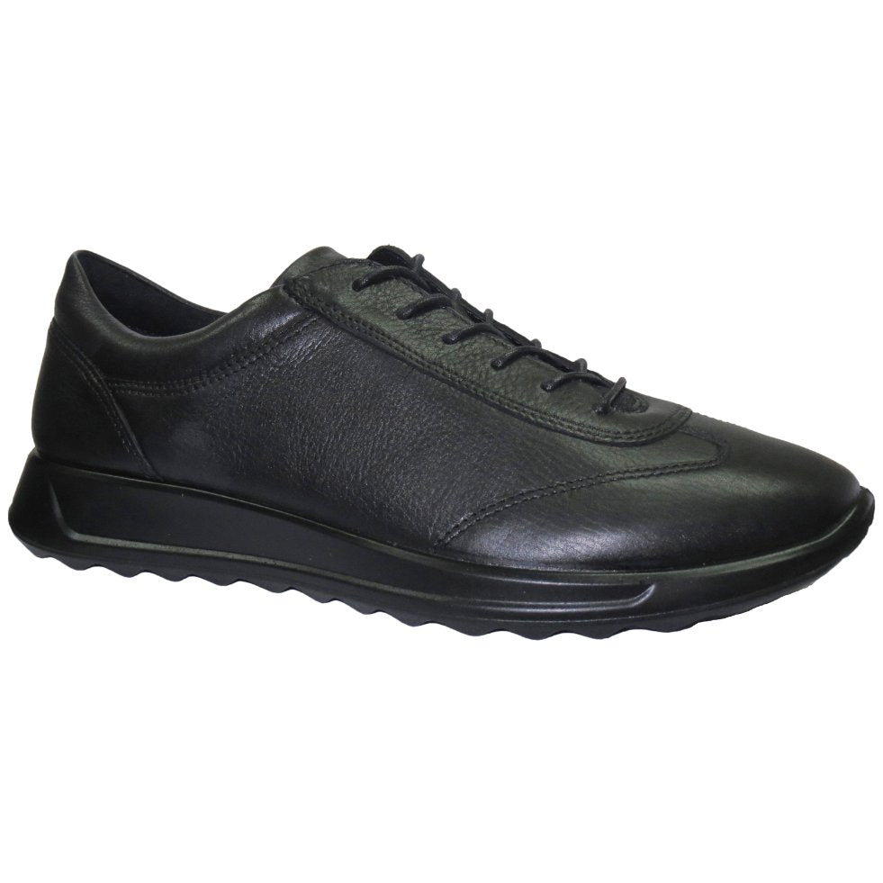 Ecco Flexure Runner 292333 Leather Womens Trainers#color_black