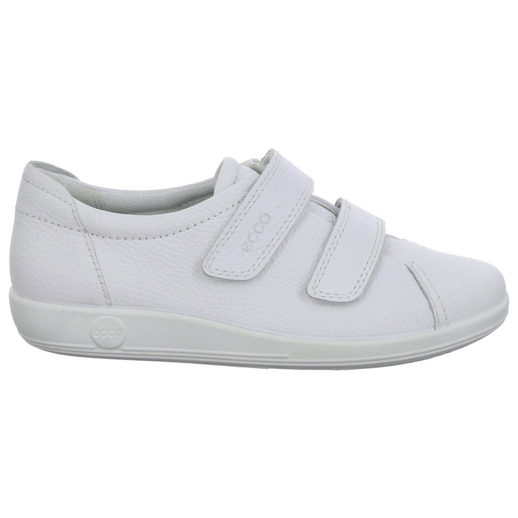 Ecco Soft 2.0 206513 Leather Womens Shoes#color_bright white