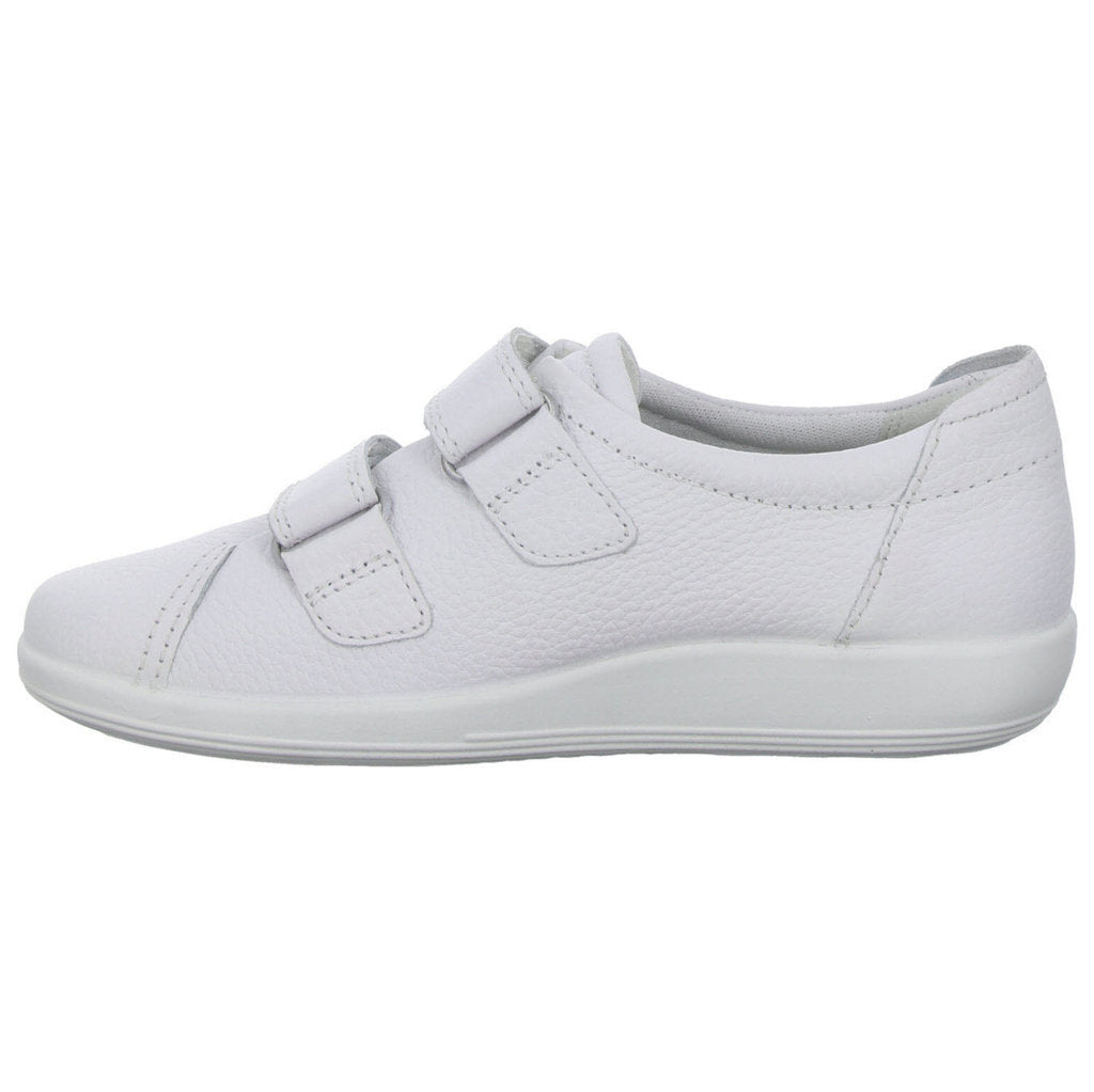 Ecco Soft 2.0 206513 Leather Womens Shoes#color_bright white