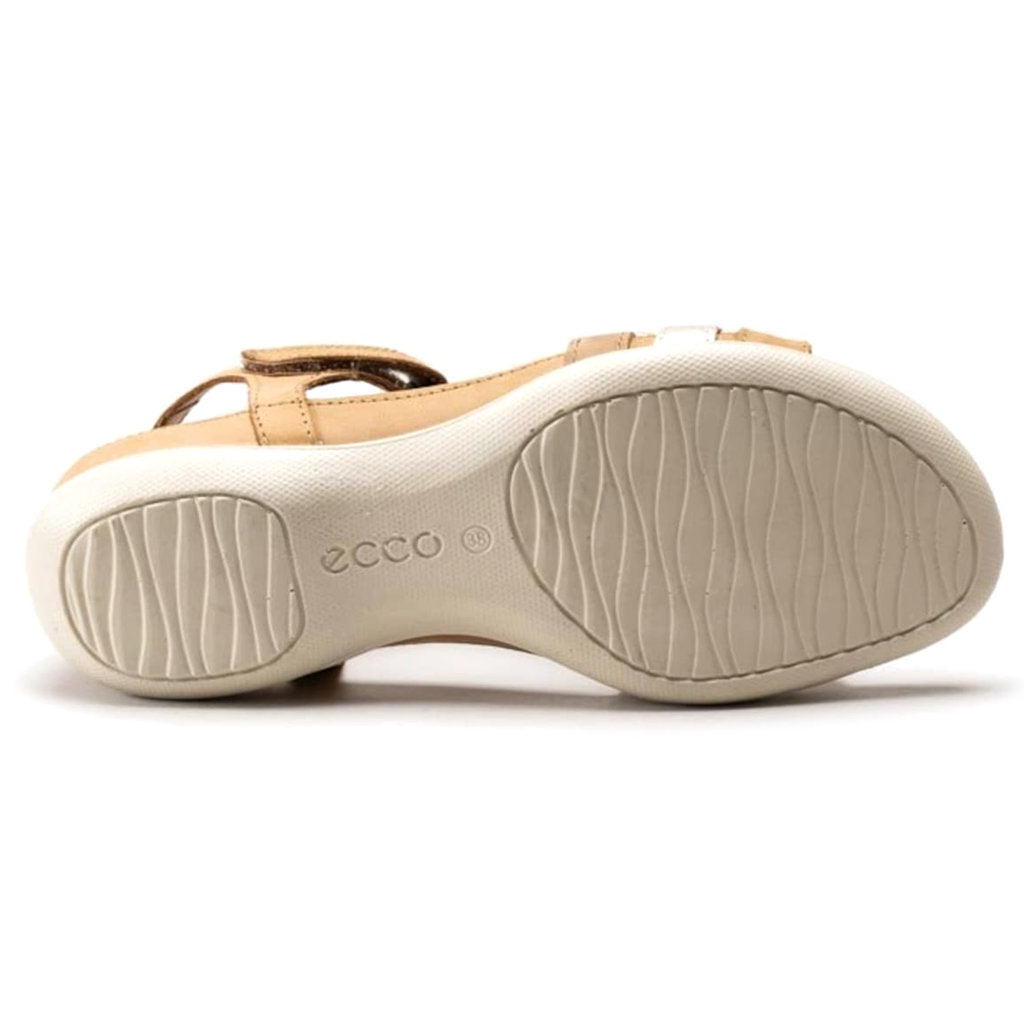 Ecco Flash 240873 Leather Womens Sandals#color_lion pure white gold cashmere