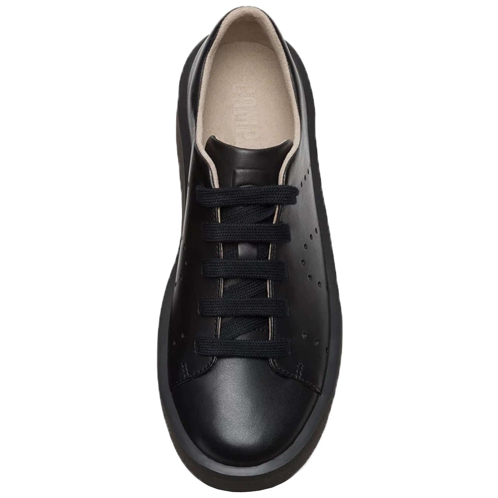 Camper Courb Nubuck Leather Women's Low-Top Trainers#color_black